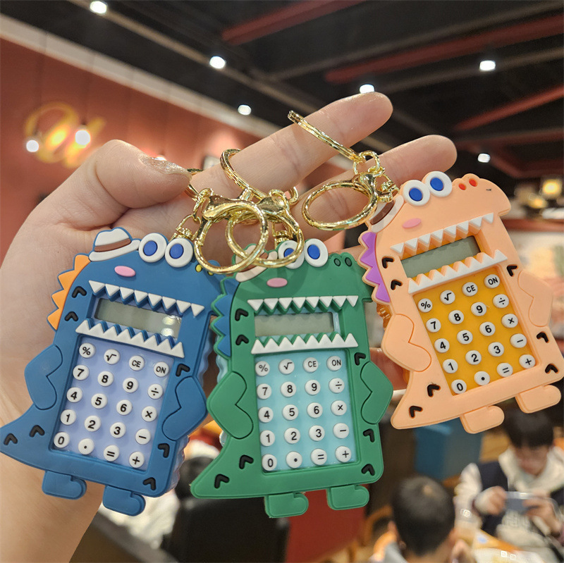 网红多功能卡通公仔闪灯钥匙扣计算器温度计书包挂件小礼品批发|undefined