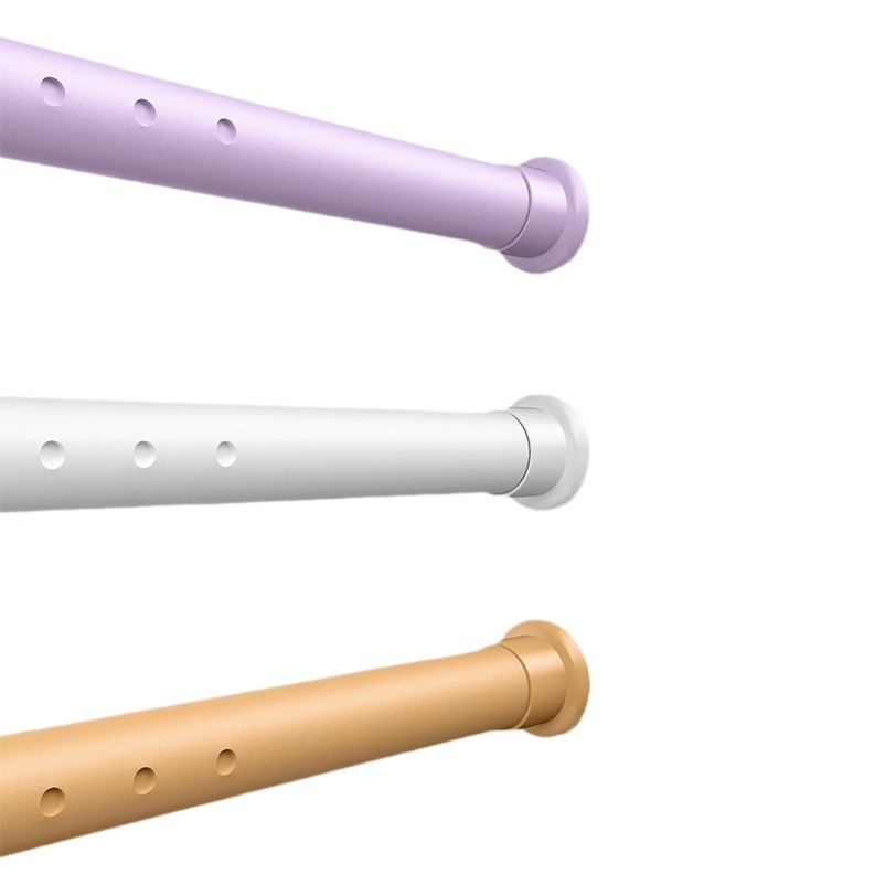 Source Factory Direct No-Drill Telescopic Curtain Rod Bedroom Wardrobe Rod Shower Curtain Rod Living Room Door Curtain Rod Clothes Drying Rod