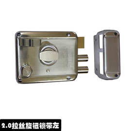 外装门锁 2.0mm铁拉丝月牙  防盗专用门锁 厂价供应 旋钮锁