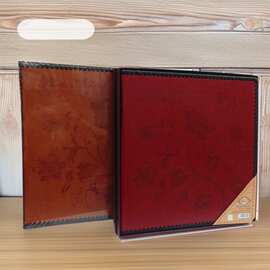 厂价销售pu皮压花相册 DIY相簿可贴12寸粘胶20张40面315×325影集