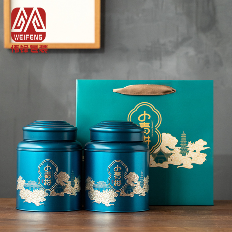伟锋小青柑密封精品铁罐一斤装精品便携金属迷你茶叶罐空罐批发工