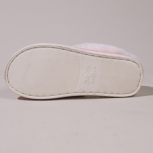 Cross-border wholesale fuzzy slippers for women, suitable for autumn and winter, warm and thick-soled, plush home indoor cotton slippers for men