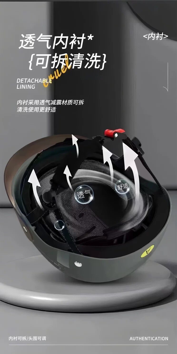 Retro visor electric vehicle safety helmet for women, 2026 new model for men, summer, with concealable sun protection sunglasses for electric scooters