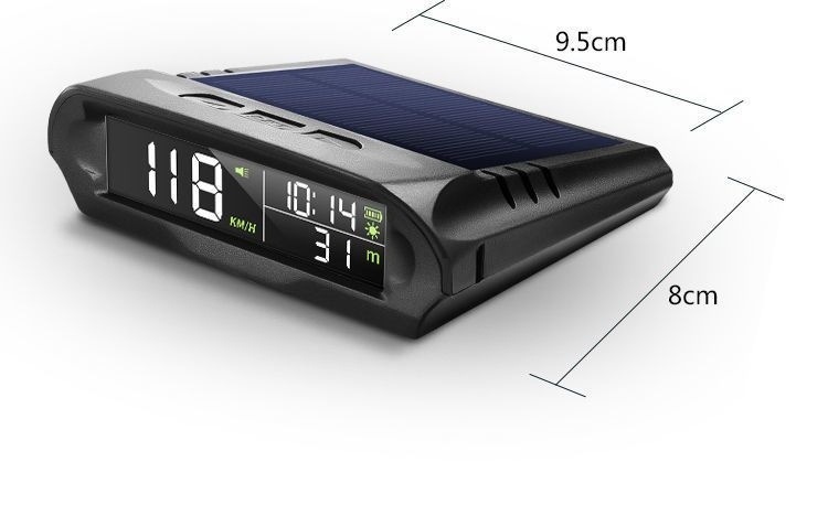 Ejv car HUD head-up display car universal solar wireless GPS vehicle speed altitude time overspeed report