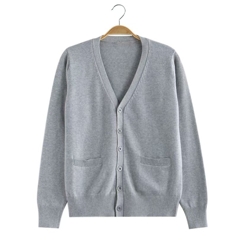 JK 制服セーターカーディガン卸売ベーシックジャケット女性の秋と冬のカレッジスタイルニットセータージャケット V ネック|undefined