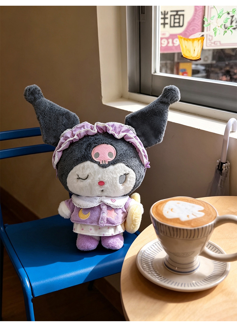 New pajamas, dreamy good night, Kuromi plush toy, doll, pillow, gift, rag doll, cross-border wholesale