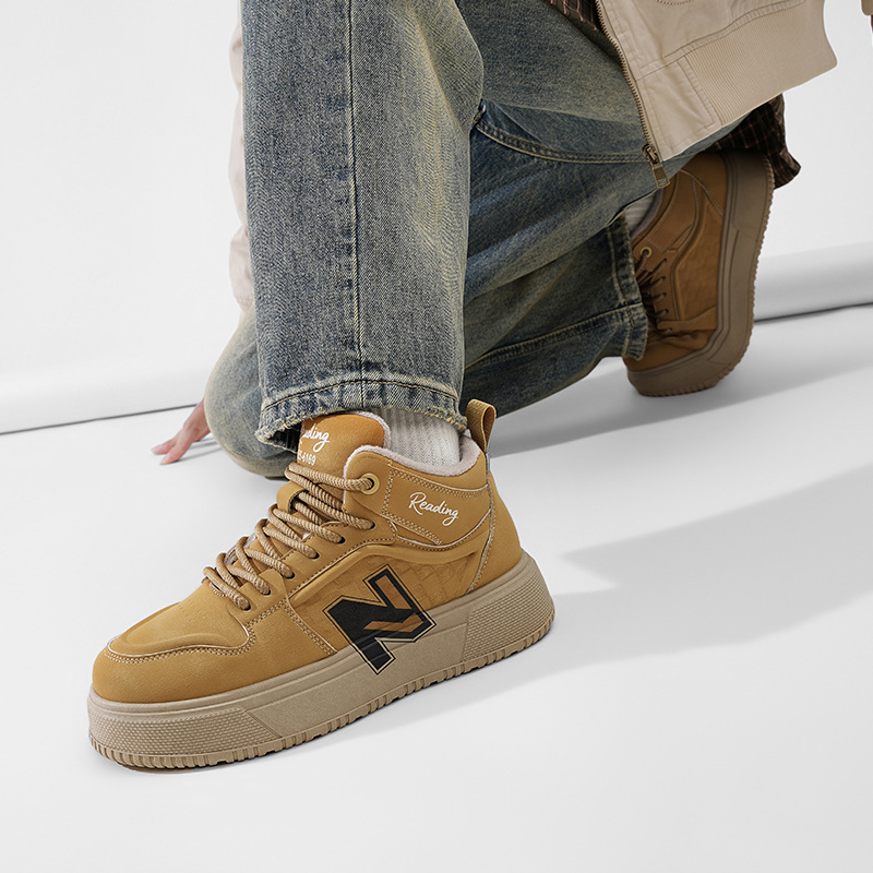 Plus New Balance High-Top Shoes Autumn/Winter 2025 Thick-Soled Sneakers Trendy Retro Men's Shoes Student Shoes
