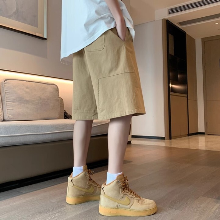 Shorts Summer Men's Casual Thin Five-point Pants Workwear Men's Trendy Brand Basketball Pants Loose Sports khaki Beach Pants