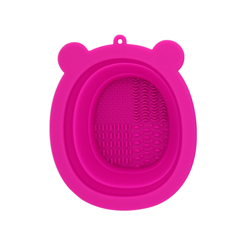 Cepillo de lavado artefacto plegable de silicona cepillo de lavado tazón cepillo de maquillaje belleza huevo almohadilla de limpieza herramienta de belleza tablero de cepillo de lavado multifuncional