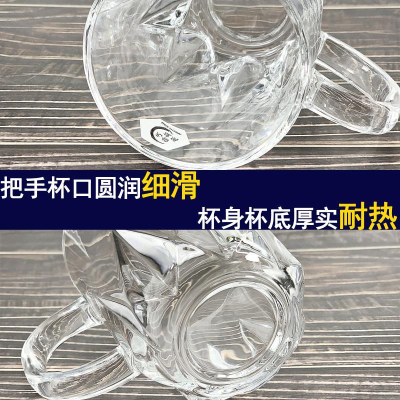 Glass thickened heat-resistant coffee cup juice small handle cup Milk Cup drinking water Tea Cup household only suit
