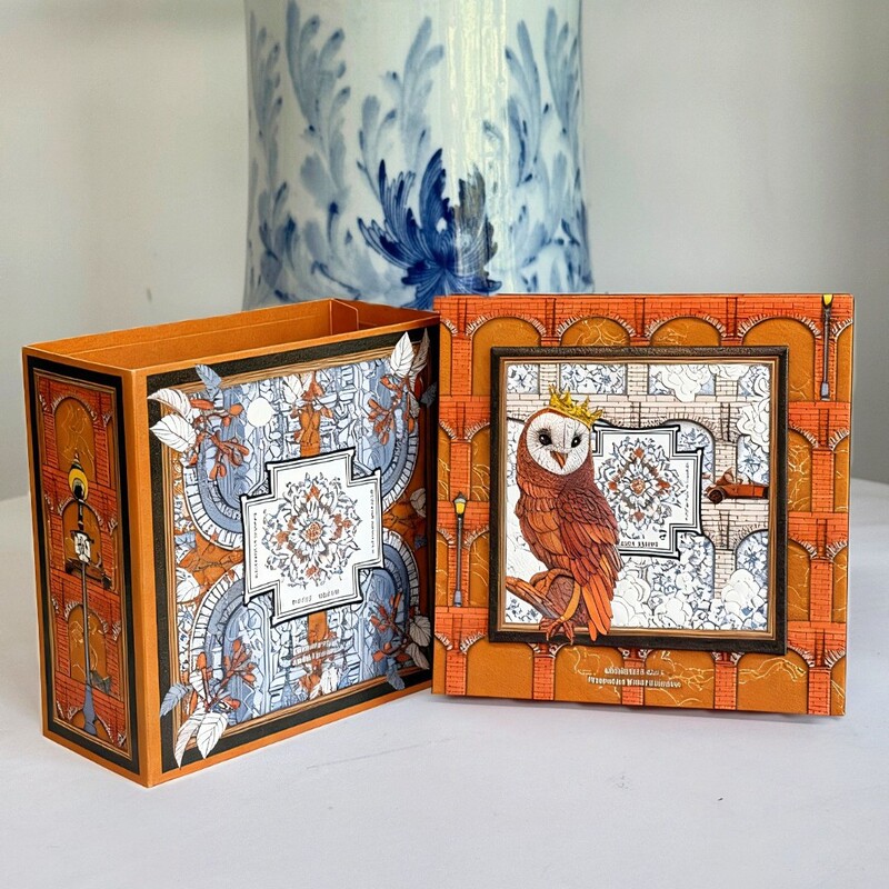Relief Stereo Creative Owl Illustration Pull-Out Gift Box Artistic and Ritual Pull-Out Gift Box