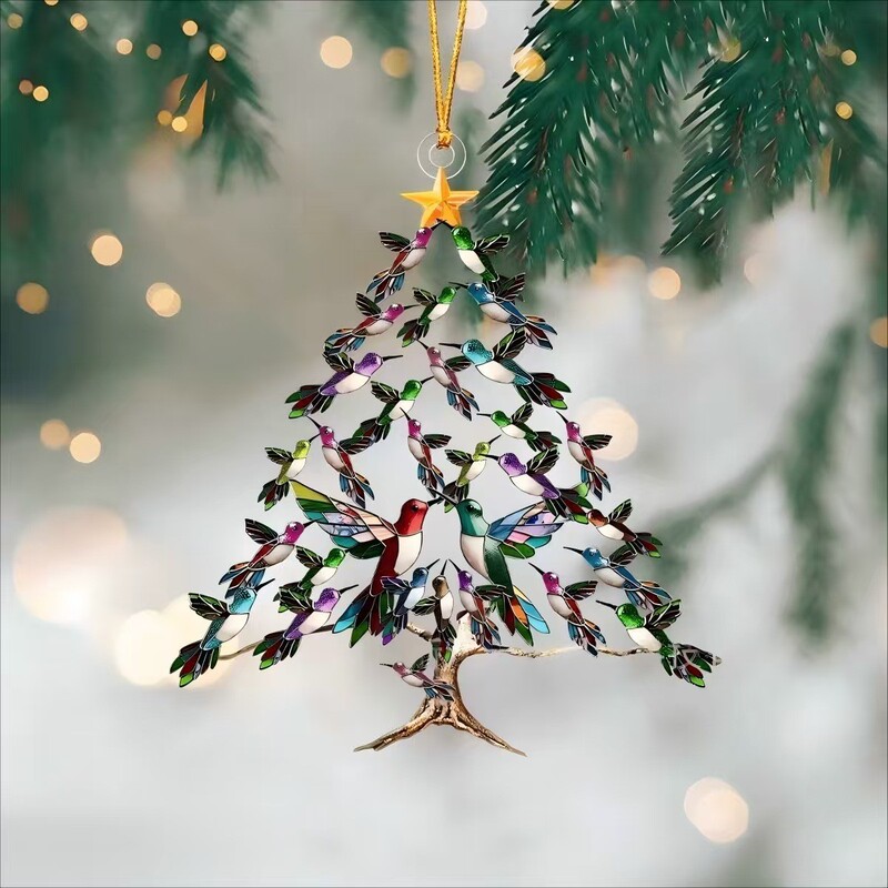 2025蜂鸟圣诞节圣诞树挂件装饰品Hummingbird Christmas Ornament|undefined