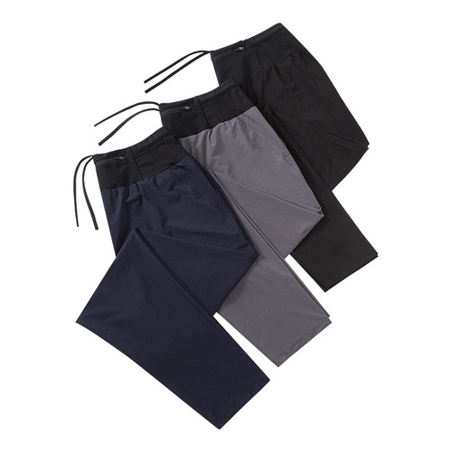 Marathon cross-country running racing quick-drying trousers for men, multifunctional pockets on the back waist for cell phones, track and field sports pants
