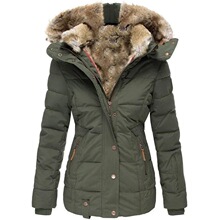 N 18645 Warm Winter Hooded Zip Up Coat ��ů��ñ�޷� �羳����