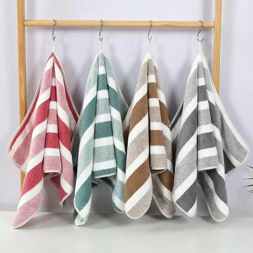 Wholesale coral velvet towels, three-color striped towels, soft and comfortable, non shedding, non fading, support customization