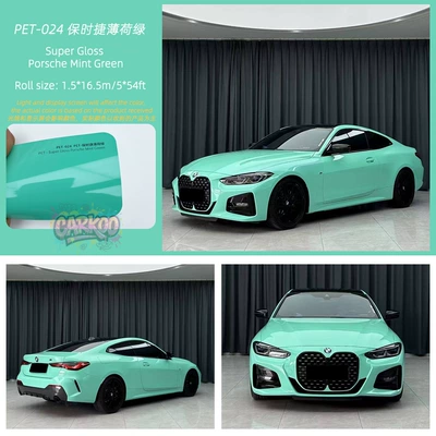 Auto Color Change Film: Car Paint Gt Silver Car Color - porsche-mint-green-151m-only-suitable-for-one-side-of-the-front-door