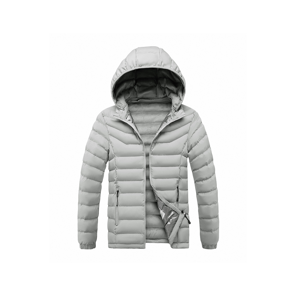 Rib Suit Cotton-padded Coat Men's Graphene Removable Cap Casual Thickened Top Jacket_voghion.com