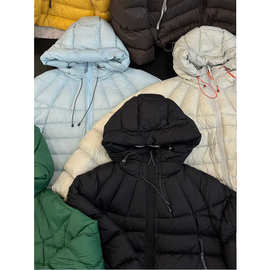 时简 云感漫步 亲肤舒适通勤连帽羽绒服冬季高密防风面包服01636