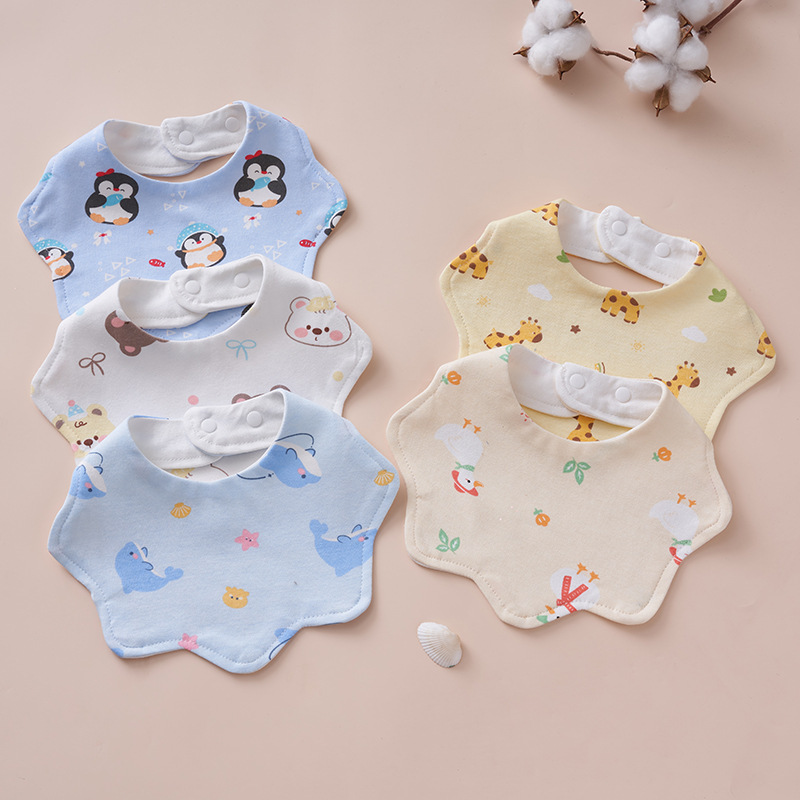 Baby Waterproof Slippery Towel Newborn Boys' Bib Cotton Girls' Autumn Spring Summer Bib Extra-large Widened Bib