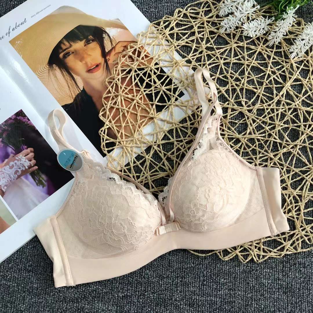 Nueva colección de pecho push-up ajustable de tres pechos cómoda sin costura inalámbrica superior delgada inferior ropa interior gruesa sujetador de las mujeres image 4