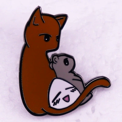 Fruit basket, cat, mouse, rice ball, brooch, badge, anime accessories