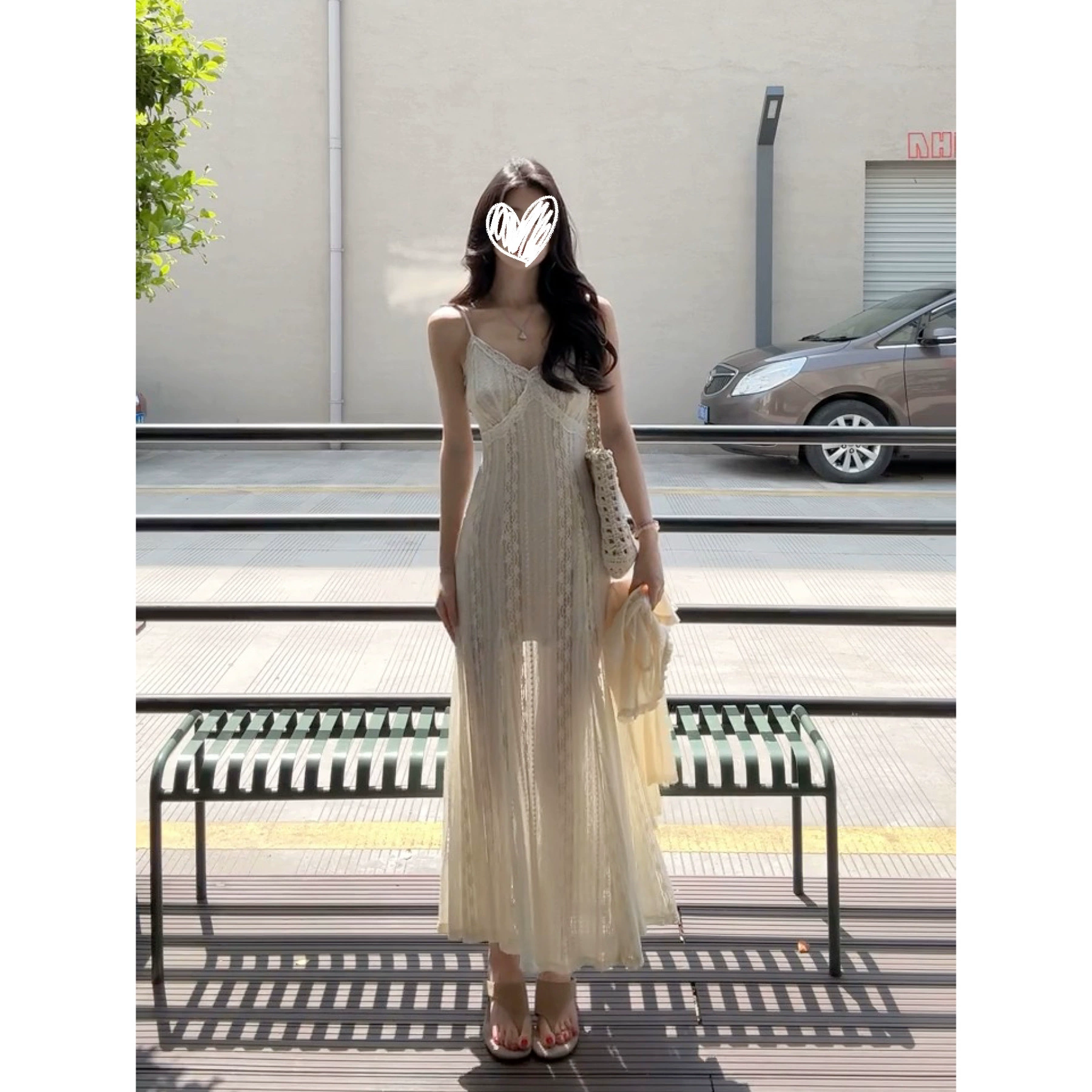 Романтическое платье на подтяжках для женщин, летнее новое утягивающее платье для похудения, темпераментный дизайн, длинная юбка абрикосового цвета, другие