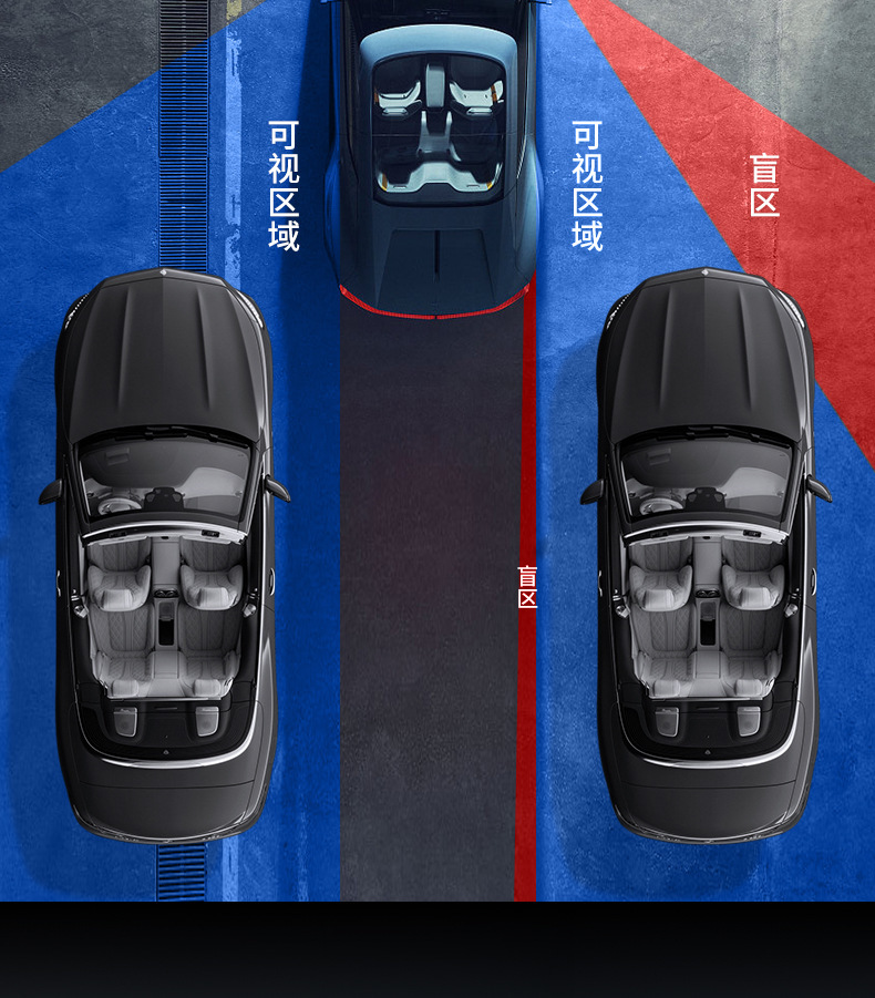 Car rearview mirror small round mirror blind area reversing super-clear auxiliary reflective mirror 360-degree panoramic wide-angle suction cup