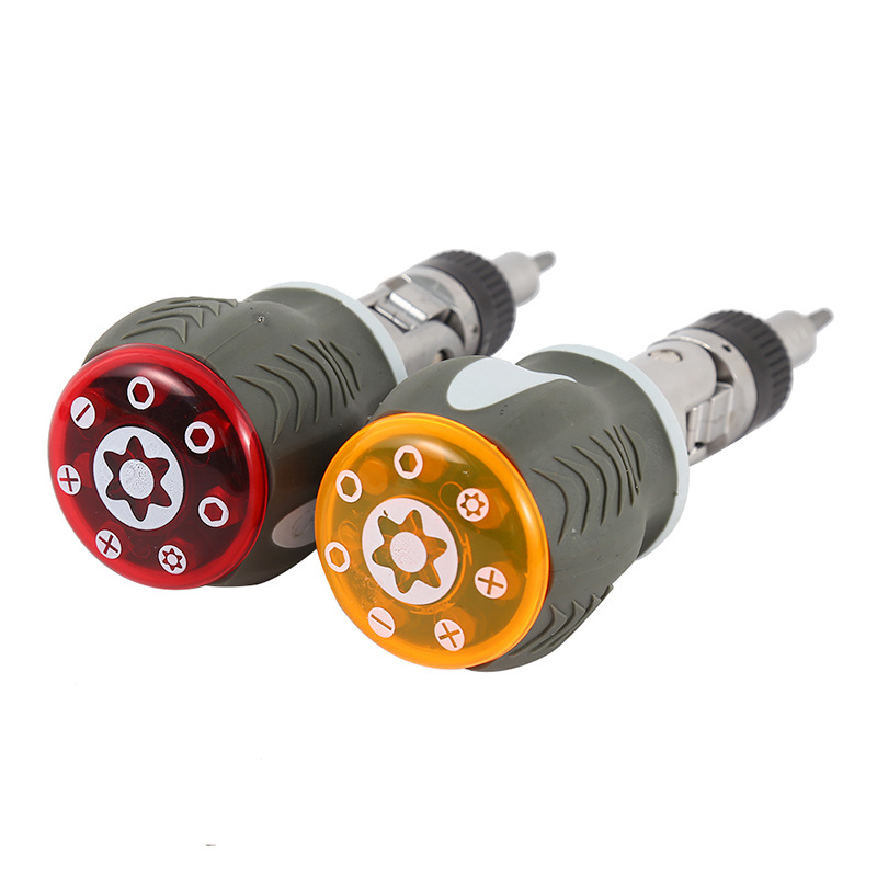 Fuente de la fábrica 8 piezas destornillador incrustado Multi-ángulo trinquete destornillador multifunción hogar mantenimiento trabajador al por mayor