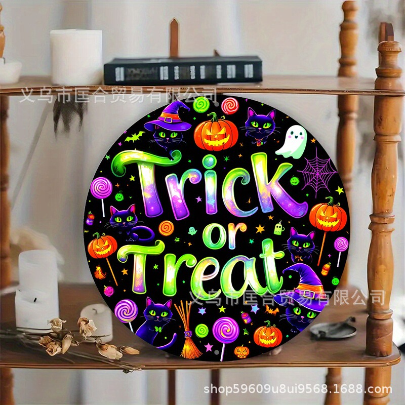 Cross-Border Halloween Decoration Pattern Round Wooden Signs Are Perfect for Holiday Season Creative Decoration Signs Cross-Border Halloween Decoration Pattern Round Wooden Signs Are Perfect for Holiday Season Creative Decoration Signs