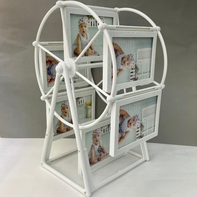 Wedding children's personal photo rotating factory direct supply Studio supplies Ferris wheel 5-inch rotating photo frame waterwheel Wedding children's personal photo rotating factory direct supply Studio supplies Ferris wheel 5-inch rotating photo frame waterwheel