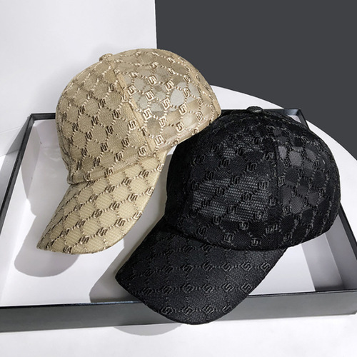 New style women's lace baseball cap summer sun protection breathable sunshade hat Korean casual embroidery duckbill cap fashion 