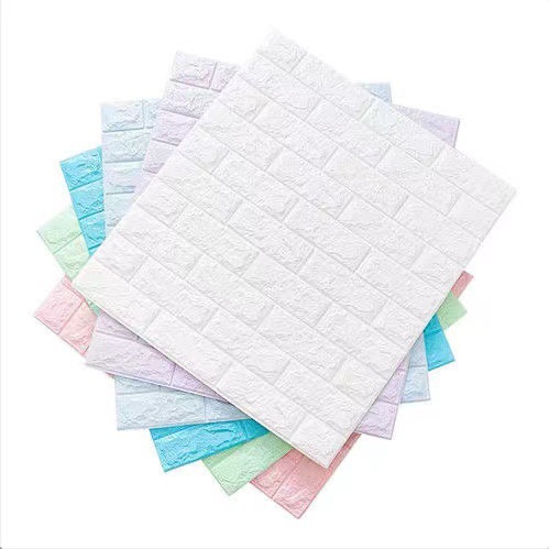 Etiquetado y envío transfronterizo de papel tapiz imitación ladrillo, pegatinas de pared 3D autoadhesivas, papel tapiz para decoración de dormitorios, fácil de instalar.