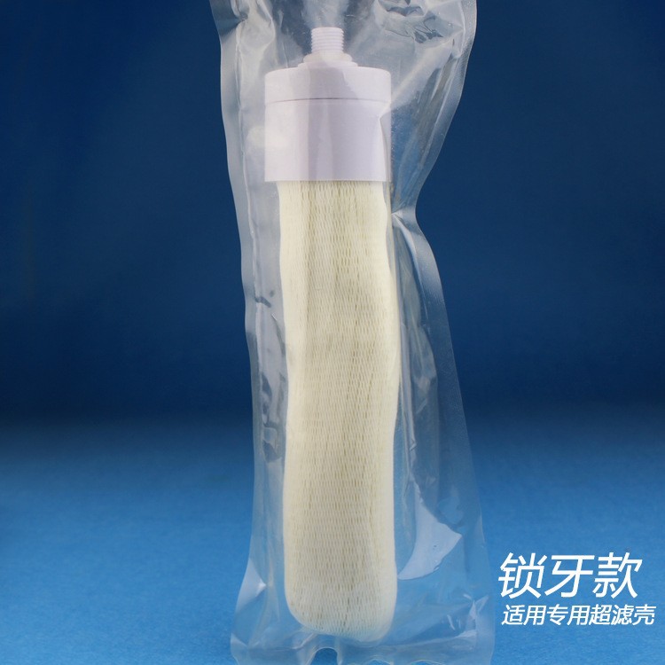 Elemento de filtro de ultrafiltración UF de presión plana de 10 pulgadas Elemento de membrana de ultrafiltración hueca de diente de bloqueo de 2 puntos