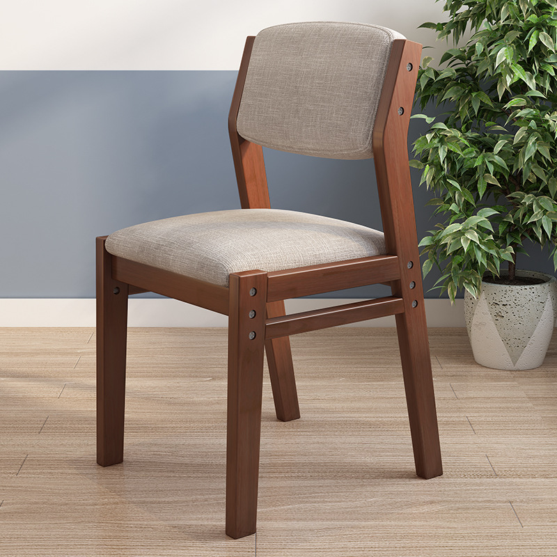Silla de madera maciza Silla de comedor nórdica minimalista moderna Silla de oficina moderna Entrenamiento Mesas y sillas de aprendizaje en el hogar al por mayor