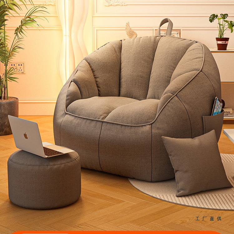 Sofá perezoso para acostarse y dormir una sola persona bolsa de frijol cojín perro humano balcón dormitorio tatami pequeño sofá tumblr