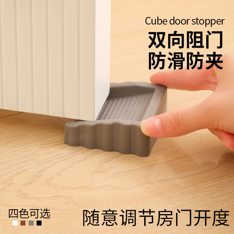 Bloqueador de puerta a prueba de viento, tapón de puerta creativo, bloqueo de puerta, clip de bloqueo de puerta antichoque, bloqueo de puerta superior de seguridad, cuña de puerta doméstica image 1