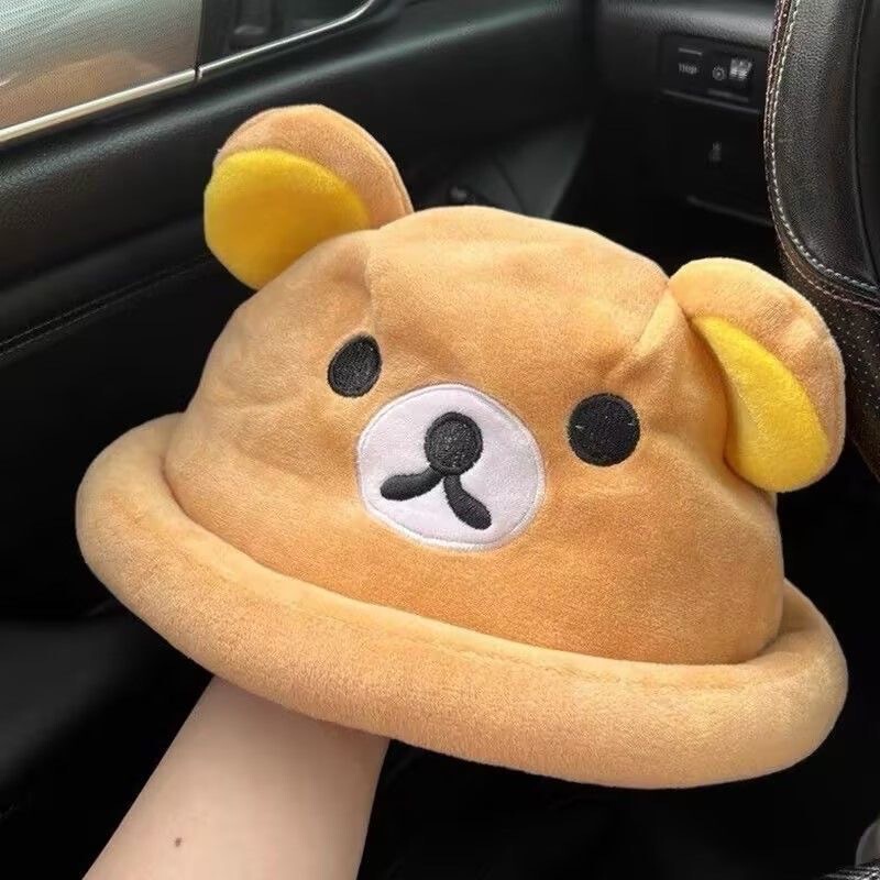 Trendy Cute Rilakkuma Plush Headgear New Autumn Winter Cartoon Photo Cosplay Anime Bear Hat Rilakkuma Trendy Cute Rilakkuma Plush Headgear New Autumn Winter Cartoon Photo Cosplay Anime Bear Hat Rilakkuma