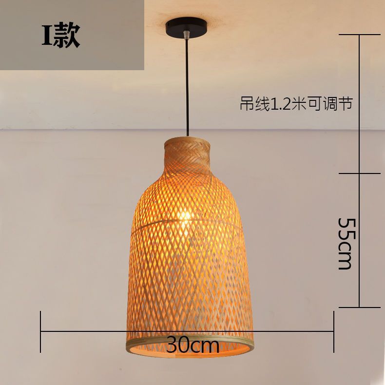 Linterna de personalidad creativa, pantalla japonesa de bambú, candelabro de arte de bambú, bambú, salón de té Zen, mesa de té, lámpara de bambú