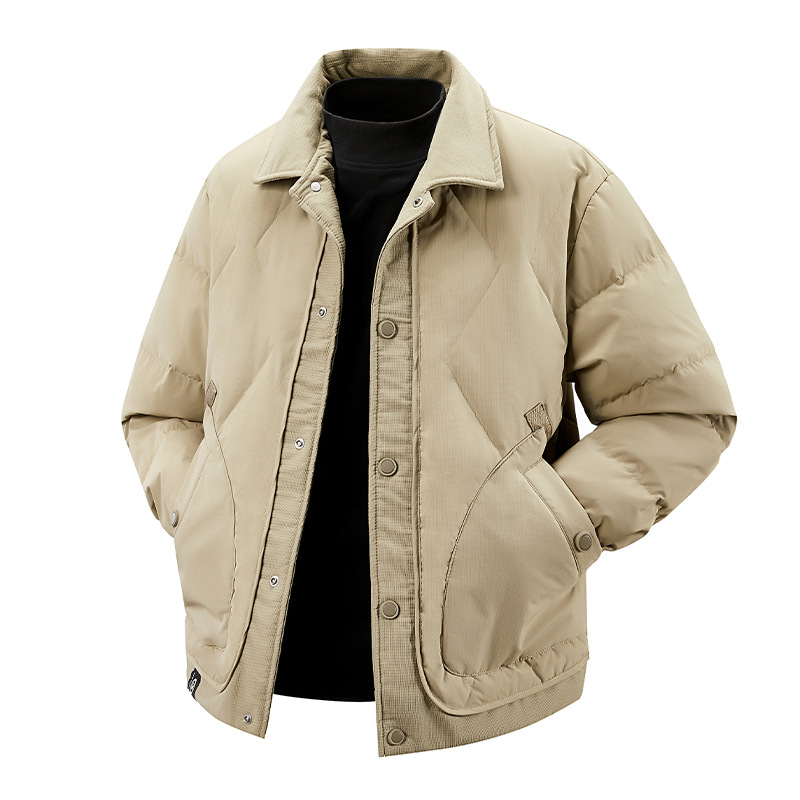 Demi-season universal trend fashionable casual solid color down…