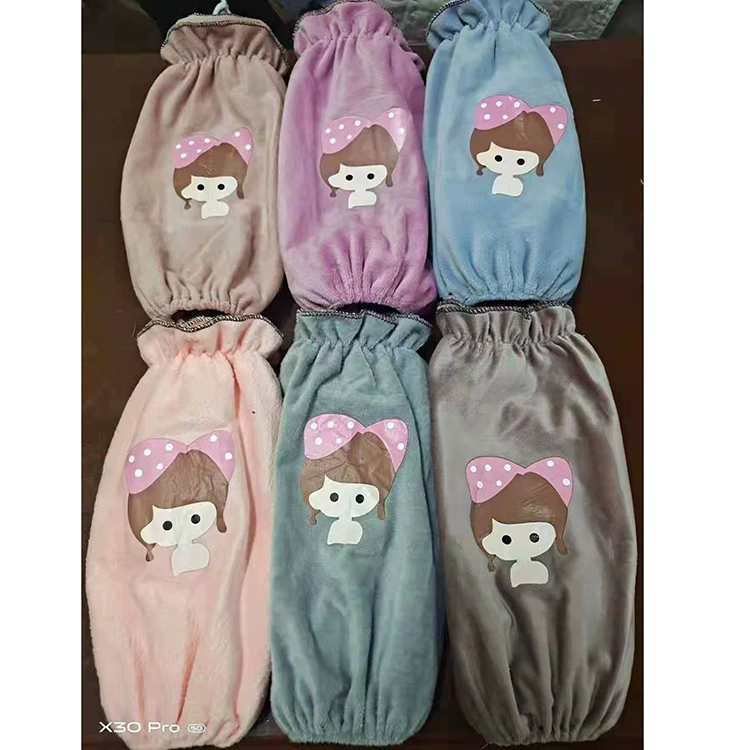 2021 осенне-зимний длинный женский мультяшный рукав с тиснением теплый рукав противообрастающие домашние спасательная манжета Женская оптовая продажа
