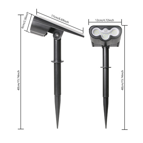 Super bright solar lawn spotlight outdoor waterproof ground lawn lamp plug floor lamp solar floodlight spotlight