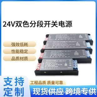 24V Dual-Color Segmented Switching Power Supply for Two-Wire and Three-Wire Universal Led Strip Lights, Linear Lights, Cob Engineering Driver, Silent Power Supply