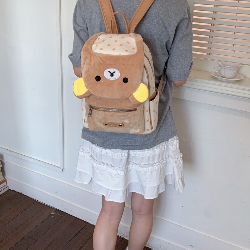 Cute oso mochila de alto valor de los estudiantes de viaje lindo 2026 nuevo tipo de mochila de dibujos animados para mujeres mochila de verano