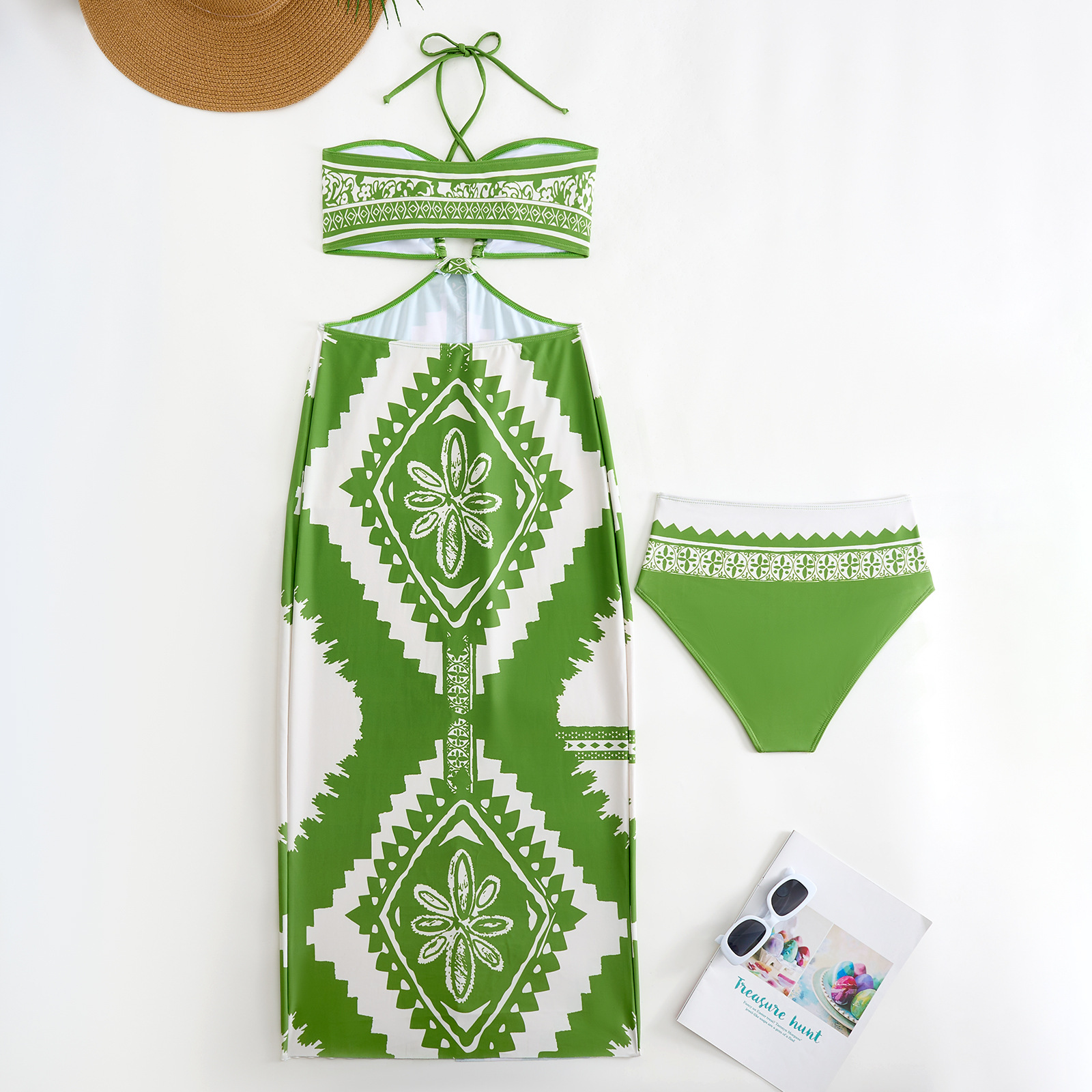 Slim Fit Type Women's Sexy Printing 2 Pieces Bikinis Swimwear