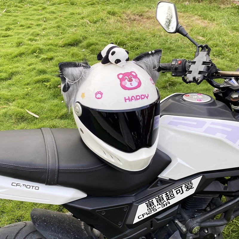 Creative Helmet Decoration Heavy Industry Metal Animal Ear Accessories