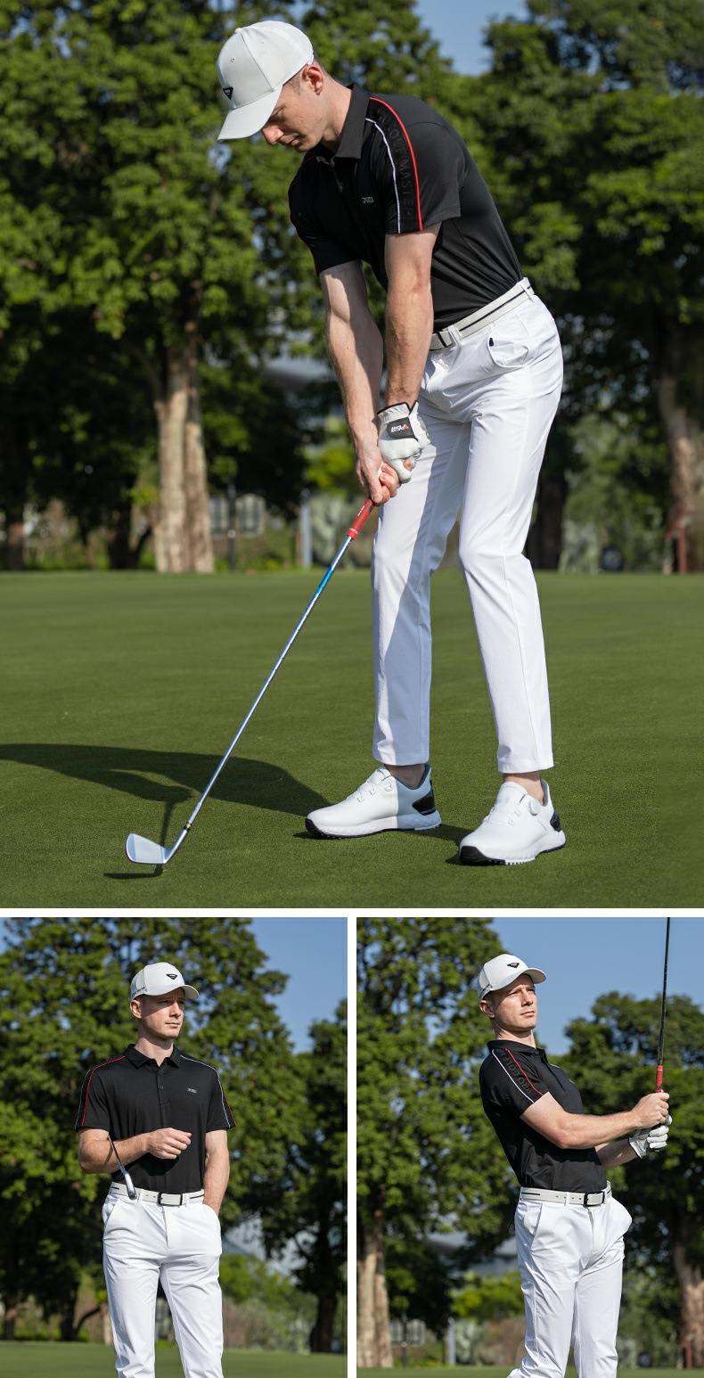 Áo polo nam tay ngắn golf hút ẩm nhanh khô, co giãn cao — YF772-Tay ngắn màu đen [Vải hút ẩm nhanh khô/đàn hồi cao/rất rộng và phong cách], YF772-Tay ngắn màu trắng [Vải hút ẩm nhanh khô/đàn hồi cao/rất rộng và phong cách] chi tiết 11