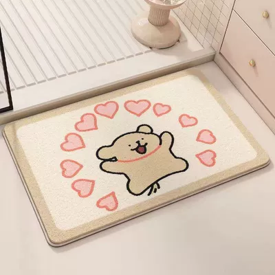 Avtomobil döşəmə paspasları – carpet wholesale - little-yellow-dog-love-jumping-4060cm-imitation-cashmere