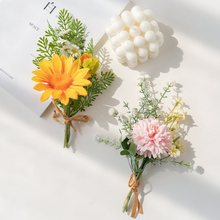 小花束手捧花假花花摆设花艺摆件装饰花仿生花绢花玫瑰花插花