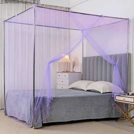 家用蚊帐支架1.8X2米双床加密卧室老式单开门1.2m1.5米帐纱施