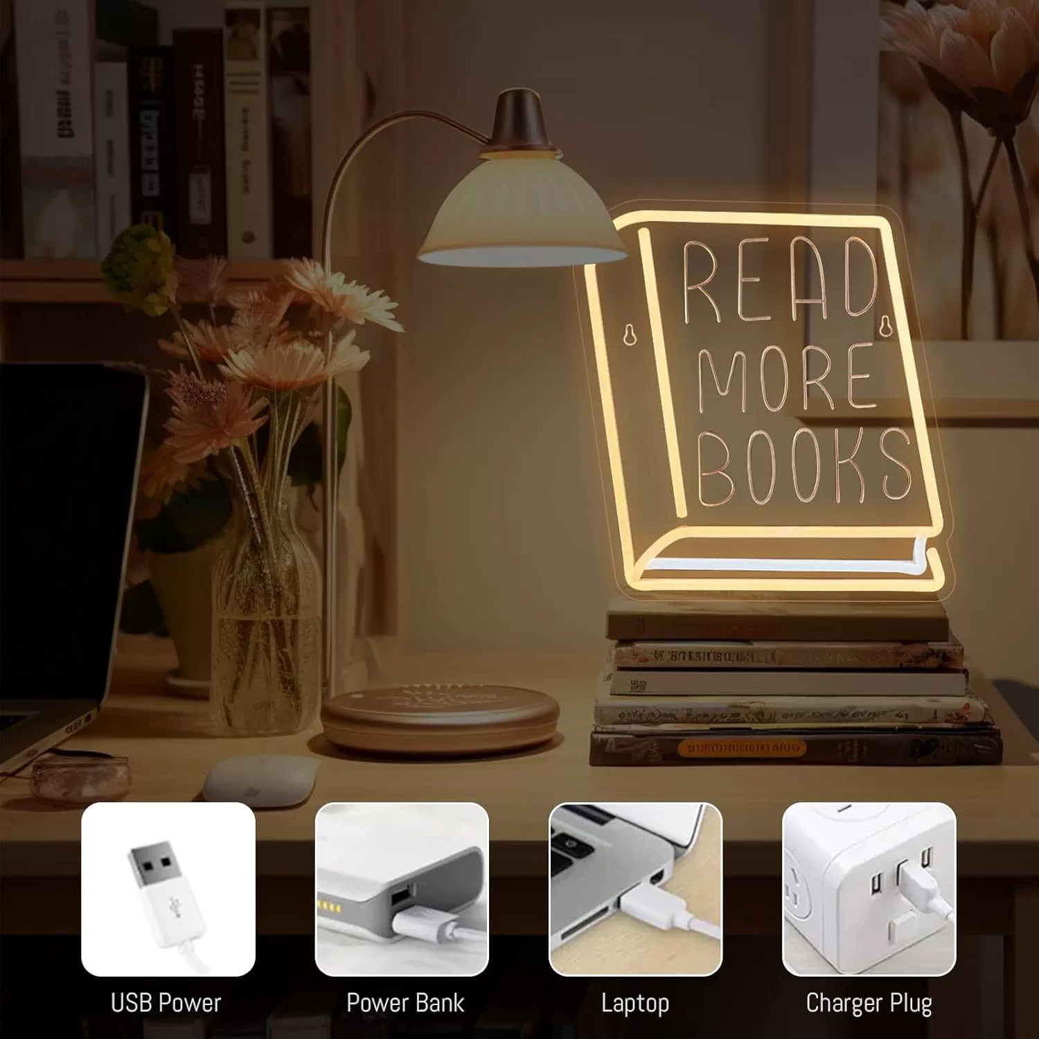 Книги Amazon Neon Lantern Maglined Book Light Classroom LED Light для чтения в квартире
